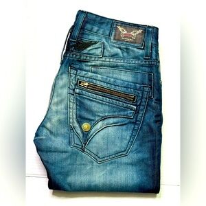 New Men's ROBIN'S JEAN sz 30 Mini Flaps Zipper Jeans